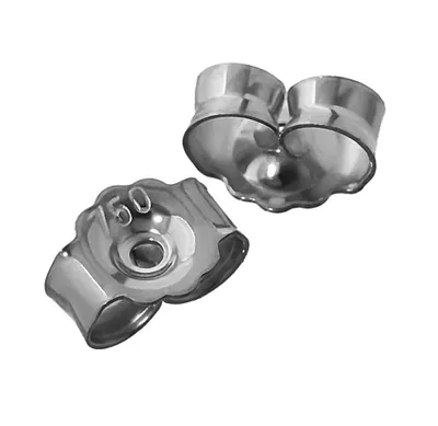 Produktbild von 1paar 750 Weißgold Gegenstecker Ohrstecker Ohrstopper Loch 0,8mm Ohrmutter 4825