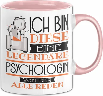 Produktbild von Psychologin Tasse Geschenk Ich Bin Diese Eine Legendäre Psychologin Von Der Alle Reden Geschenkidee Geburtstag Weihnachten (Rosa)
