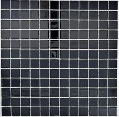 Produktbild von Mosaikfliese Transluzent Glasmosaik Crystal schwarz BAD WC Küche WAND MOS63-0302