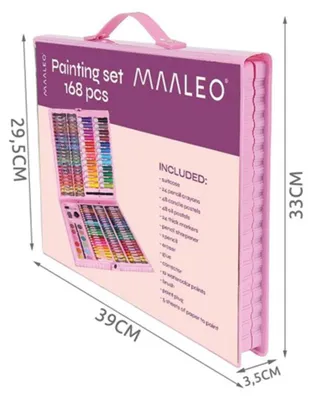 Imagen del producto de Set de pintura en estuche, 168 piezas, color rosa