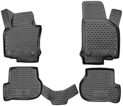 Produktbild von WALSER XTR Gummi Fussmatten Auto für VW Golf 6 10/2008 - 12/2014, Golf 6 Variant 07/2009 - 07/2014, 100% passgenaue Auto Fußmatten, robuste Universal Fußmatte Auto, Gummimatten Auto