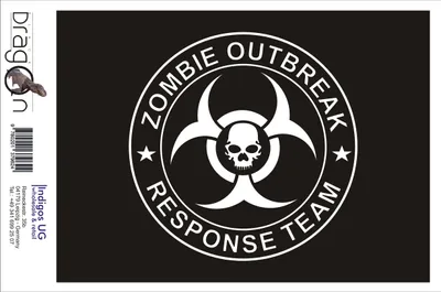 Produktbild von Aufkleber / Autoaufkleber - JDM / Die cut / Auto / OEM - Zombie Outbreak Skull - 120x120 mm silber - Heckscheibe / Heckscheibenaufkleber