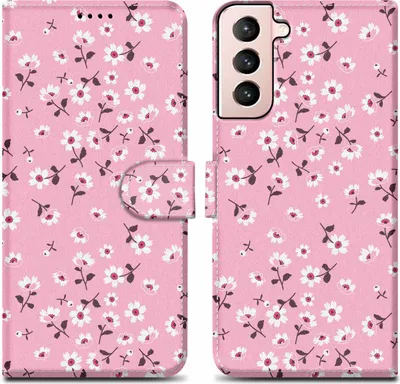 Produktbild von Cadorabo Schutzhülle für Samsung Galaxy S21 PLUS Hülle Design Rosa Handyhülle Schutzhülle Etui Magnetisch Case Cover