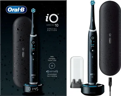 Immagine prodotto di Spazzolino elettrico Oral B Dental Care iO 10 nero Caricabatterie da viaggio per denti puliti