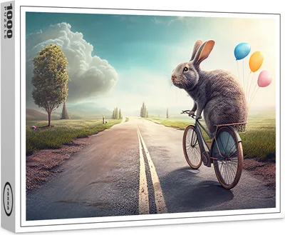 Image de raxxa Premium-Puzzle "Osterhase on the road", 1000 Teile