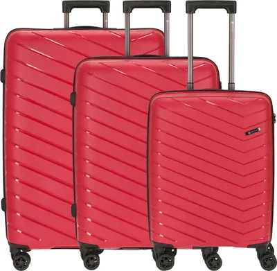 Produktbild von Check.IN 3-tlg. Kofferset ORLANDO mit 4 Rollen - magenta