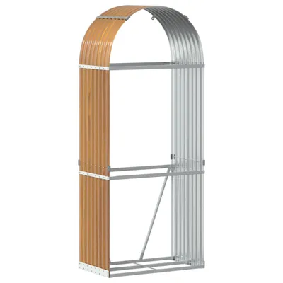 Immagine prodotto di vidaXL Riparo per legna da ardere effetto legno 80x45x190 cm Acciaio zincato