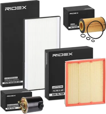 Produktbild von RIDEX Filterset Inspektionspaket Filtersatz passend für MERCEDES-BENZ VITO Bus (638) V-Klasse (W638/2) VITO Kasten (638)