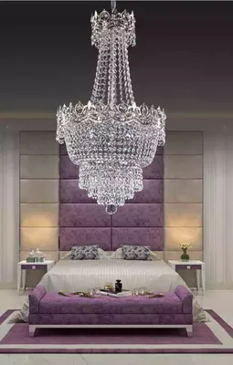 Obrázok produktu pre Luster stropný luster strieborná stropná lampa luster krištáľová závesná lampa