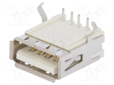 Produktbild von 1x Buchse mit 90°-Winkel USB A PIN: 4 THT abgeschirmt 67643-0910 USB und IEEE139