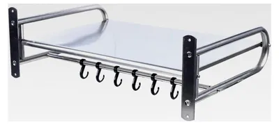 Produktbild von Mikrowellenregal aus Edelstahl, Wandmontage Küchenregal