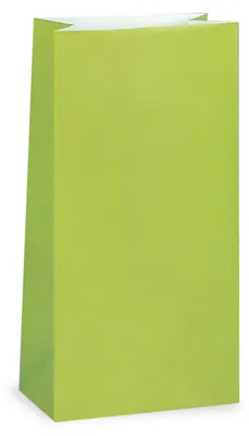 Produktbild von 12 Geschenkbeutel aus Papier Lindgrün 25 x 9 cm für Geburtstage - Einheitsgröße