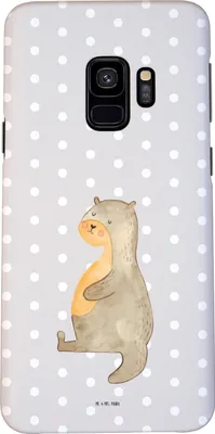 Produktbild von Mr. & Mrs. Panda Samsung Galaxy S9 Handyhülle Otter Bauch - Grau Pastell - Geschenk, Sportmuffel, Zufrieden, Satt, Essen. Foodlover, Hülle, Smartphone, Handy Schutzhülle