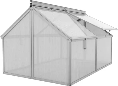 Produktbild von Vitavia Frühbeet "Gaia Jumbo" aluminium blank Frühbeet (119 x 83 x 72 cm) 4 mm HKP