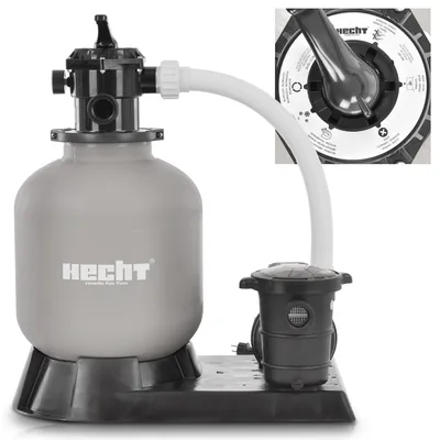 Produktbild von HECHT 302016 Sandfilteranlage Pool | 45 kg Sandkapazität | 550 W | 14,4 m³/h | 38 mm Anschluss