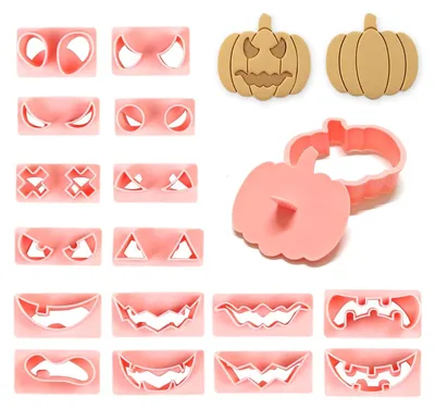 10 Halloween-Ausstechformen, Kürbis-Backset für Kekse, Sandwiches & Brot