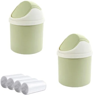 Produktbild von Mini Abfallbehälter Set - mit Deckel und Rollen, 2er Set