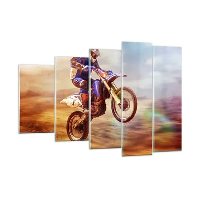 Produktbild von Bilder auf glas - Motor Sport Helm - 150x100cm - Glasbilder - Wandbilder - Kunstdruck - zum Aufhängen bereit - Wanddekoration aus Glas - Glas Bilder - Wandbild auf Glas - 5 Teile - GEG150x100-3881