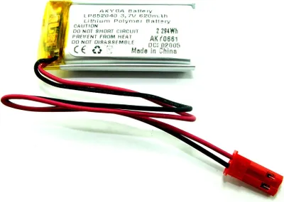 Immagine prodotto di AKKU Li-Poly 620 mAh 3,7 V JST-2 PIN