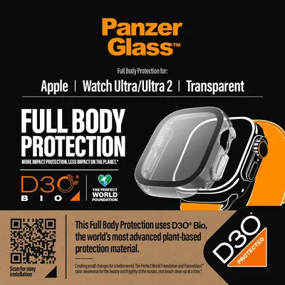 Zdjęcie produktu dla PanzerGlass ® Full Body Transparent w. D3O® Apple Watch Ultra | Ultra 2 | 49mm