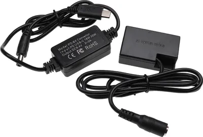Produktbild von vhbw USB Netzteil kompatibel mit Canon EOS 750D, 8000D, 850D, 800D, 200D, 250D, 760D, 77D Kamera, Digitalkamera + DC Kuppler (Ersatz für DR-E18), 2m