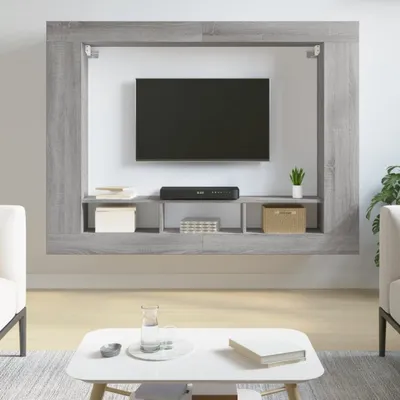 Produktbild von "2026 Promotion" TV-Schrank - TV-Lowboard - Grau Sonoma 152x22x113 cm Holzwerkstoff - TV-Regal CC29800