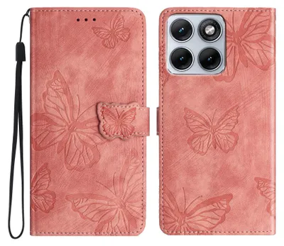 Produktbild von Motorola Edge 70 Fusion Hülle - Coverup Schmetterlinge Klapphülle - Rosa