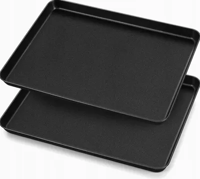Obrázek produktu pro Sada 2 plechů na pečení 40x30cm nepřilnavý kovový černý