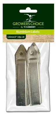 Productafbeelding van Aluminium etiketten 125 mm, zilver, 20 stuks