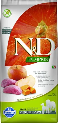 Produktbild von Farmina Pet Food 8010276033376, Adult, Apfel, Wildschwein, Kürbis, 12 kg