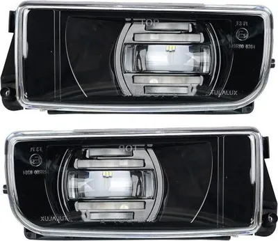 Zdjęcie produktu dla Zestaw świateł przeciwmgielnych LED pasujący do BMW serii 3 E36 Coupe/Cabrio/Lim/Touring 90–99, czarny/przezroczysty (także wersja „M”)