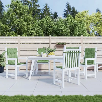 Produktbild von vidaXL Niedriglehner-Auflagen 4 Stk. Blattmuster Stoff