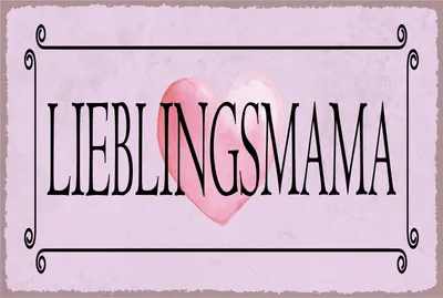 Produktbild von vianmo Holzschild 12x18 cm Lieblingsmama Herz