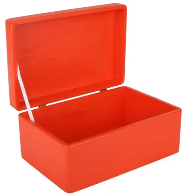 Productafbeelding van Creative Deco Rode Grote Houten Doos Opbergdoos, 30 x 20 x 14 cm (+/-1cm)