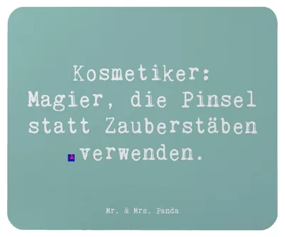 Produktbild von Mr. & Mrs. Panda Mauspad Spruch Kosmetiker Magie - Meeresbrise - Geschenk, Maniküre, Berufe, Mousepad, pc, Mouse Pad, Berufsleben, Beruf, laptop, mousematte, Magier