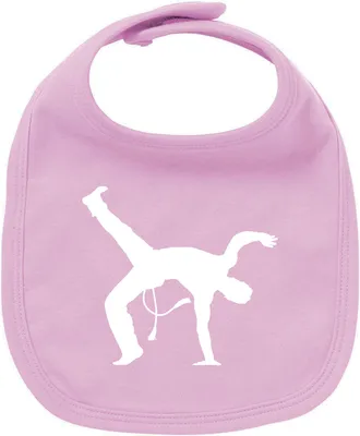 Produktbild von Huuraa Unisex Babylatz Capoeira Silhouette Geschenk Babypink  Baumwolle Capoeira Mitbringsel