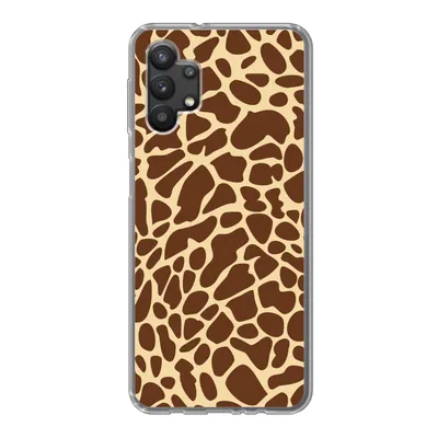 Produktbild von MuchoWow® Handyhülle Schutzhülle Hülle für Samsung Galaxy A32 5G Tiermotiv - Giraffe - Braun Silikon Softcase Handy Hülle - Softcase