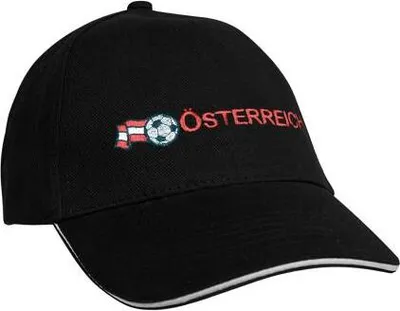 Produktbild von Baseballcap mit Flagge Fußball - Österreich - 68017 schwarz Color - schwarz