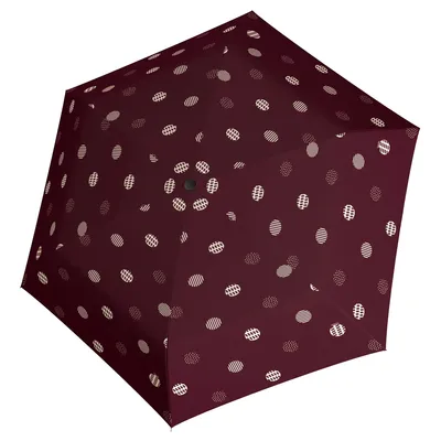 Image de doppler parapluie de poche parapluie Fiber Havanna Timeless Dots Red bordeaux