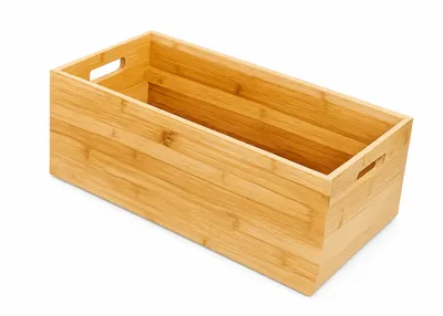 Produktbild von Bambus Vorratsbehälter Aufbewahrungsbox Aufbewahrungskiste Holzbox 38,1 x 25,4 x 15,2 cm