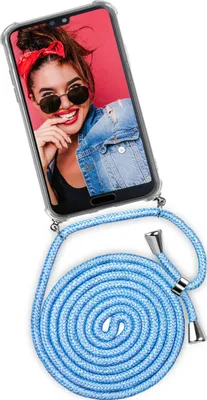 Produktbild von TWIST-Case + TWIST-Cord für Huawei P20, Farbe:Chilly Jeans (Silber)