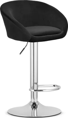 Obrázek produktu pro Hocker EAST - černý samet / chromový podstavec