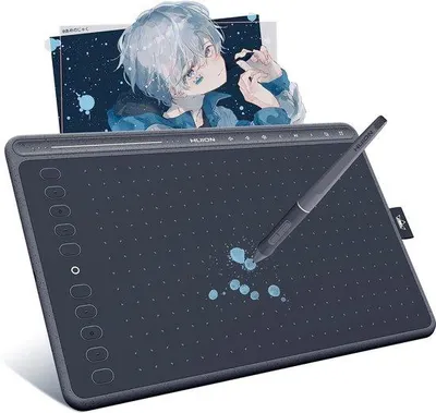 Zdjęcie produktu dla Szara tablet graficzny z rysikiem bezbateryjnym i funkcją OTG