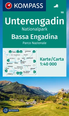 Produktbild von KOMPASS Wanderkarte 98 Unterengadin, Nationalpark / Bassa Engadina, Parco Nazionale 1:40.000
