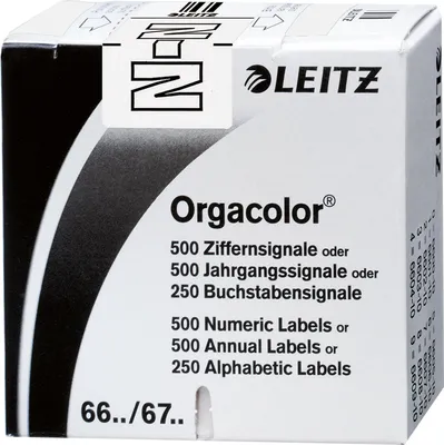 Produktbild von LEITZ Buchstabensignal Orgacolor "N" auf Rolle weiß 250 Stück