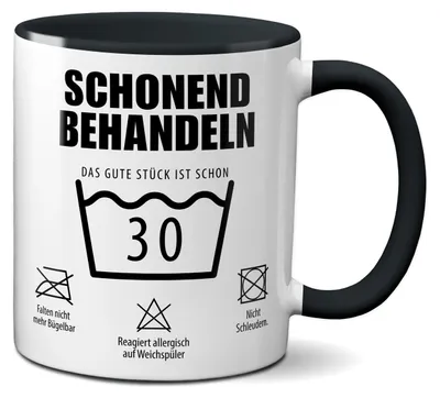 Produktbild von TassenKing Tasse mit Spruch Schonend behandeln Das gute Stück ist schon 30 - Kaffeetasse 30 lustig als Geschenk runder Geburtstag Mann Frau
