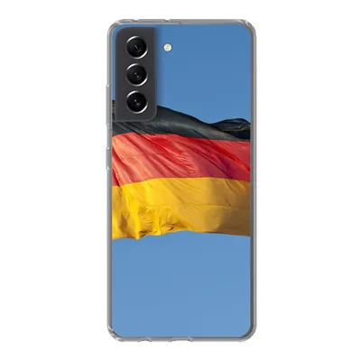 Produktbild von MuchoWow® Handyhülle Schutzhülle Hülle für Samsung Galaxy S21 FE Foto der deutschen Flagge Silikon Softcase Handy Hülle - Mobiltelefonhülle