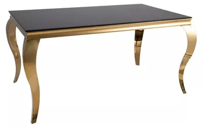 Image de Table en verre - Gamme Prince - 150 x 90 x 75 cm - Noir