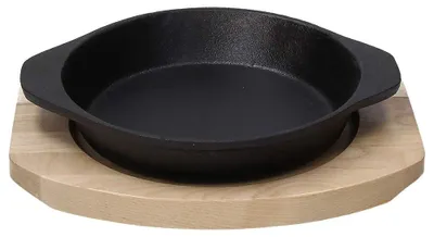 Gusseiserne Bratpfanne, antihaftbeschichtet, 2,8 l, Schwarz