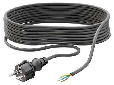 Imagen del producto de ledscom.de: Enchufe Schuko tipo F con cable exterior, 5 metros, color , 3 x 0,75 mm²